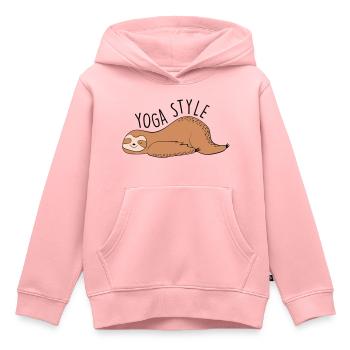 Yoga-Stil - Kinder Premium Organic Hoodie - Rosa - Vorne - AI Model Kid Female (0cm)