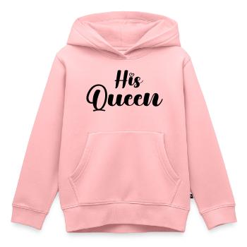 Sa reine - Sweat Premium à capuche enfant bio - rose - Devant - AI Model Kid Female (0cm)