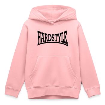 Hardstyle - Sweat Premium à capuche enfant bio - rose - Devant - AI Model Kid Female (0cm)