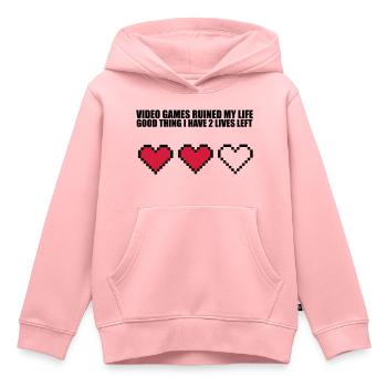 Extra Lives - Sweat Premium à capuche enfant bio - rose - Devant - AI Model Kid Female (0cm)