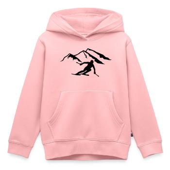 Ski - Kinder Premium Organic Hoodie - Rosa - Vorne - AI Model Kid Female (0cm)