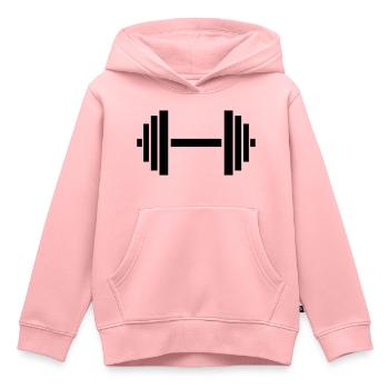 hantel - Kinder Premium Organic Hoodie - Rosa - Vorne - AI Model Kid Female (0cm)