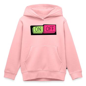 on und off button - Kinder Premium Organic Hoodie - Rosa - Vorne - AI Model Kid Female (0cm)