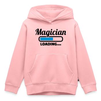 Magicien - Sweat Premium à capuche enfant bio - rose - Devant - AI Model Kid Female (0cm)