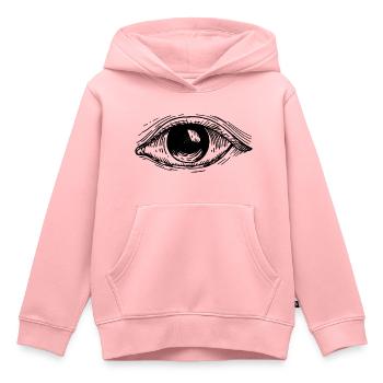 Eye/Auge Logo - Kinder Premium Organic Hoodie - Rosa - Vorne - AI Model Kid Female (0cm)
