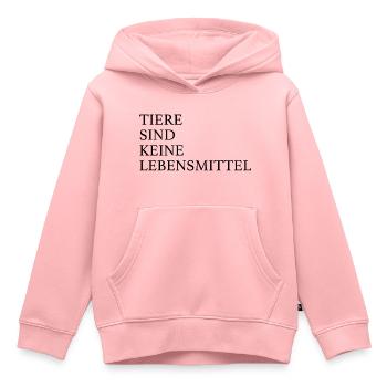Tiere sind keine Lebensmittel - vegan - Kinder Premium Organic Hoodie - Rosa - Vorne - AI Model Kid Female (0cm)