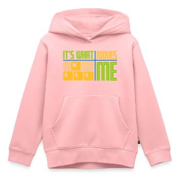 c’est ce qui m’émeut - Sweat Premium à capuche enfant bio - rose - Devant - AI Model Kid Female (0cm)