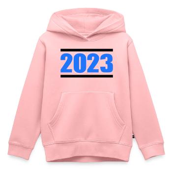 2023 - Sweat Premium à capuche enfant bio - rose - Devant - AI Model Kid Female (0cm)