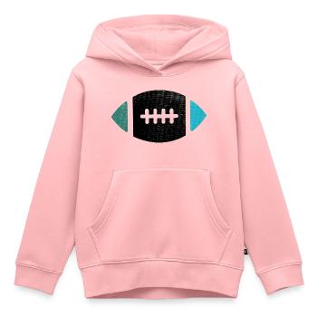 Rugby Rugby ballon pour les vrais joueurs de rugby - Sweat Premium à capuche enfant bio - rose - Devant - AI Model Kid Female (0cm)