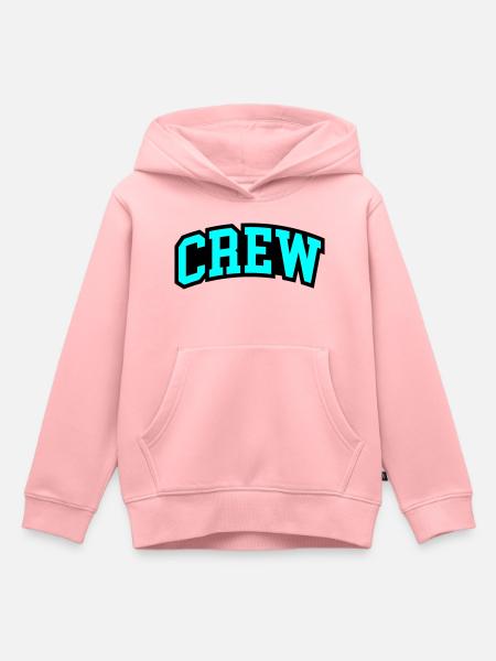 Crew Schriftzug - Kinder Premium Organic Hoodie - Rosa