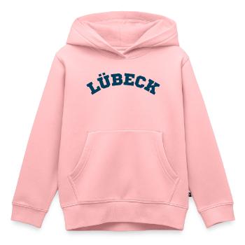 Lübeck - Kinder Premium Organic Hoodie - Rosa - Vorne - AI Model Kid Female (0cm)
