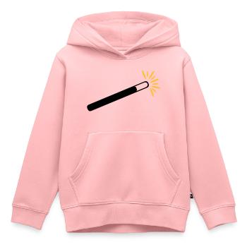 Magicien - Sweat Premium à capuche enfant bio - rose - Devant - AI Model Kid Female (0cm)