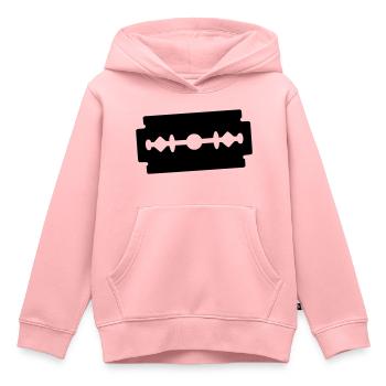 Rasierklinge Symbol - Kinder Premium Organic Hoodie - Rosa - Vorne - AI Model Kid Female (0cm)