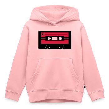 Kassette_farbe - Kinder Premium Organic Hoodie - Rosa - Vorne - AI Model Kid Female (0cm)
