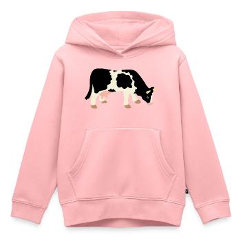 Kuh - Kinder Premium Organic Hoodie - Rosa - Vorne - AI Model Kid Female (0cm)