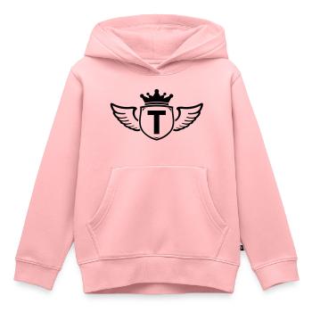 t,Anfangsbuchstabe, Name, - Kinder Premium Organic Hoodie - Rosa - Vorne - AI Model Kid Female (0cm)