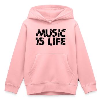 musicislifebreak - Kids Premium Organic Hoodie - rose - Front - AI Model Kid Female (0cm)