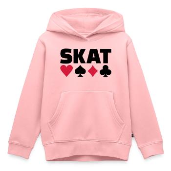 Skat - Sweat Premium à capuche enfant bio - rose - Devant - AI Model Kid Female (0cm)