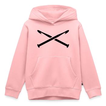 Häkeln - Kinder Premium Organic Hoodie - Rosa - Vorne - AI Model Kid Female (0cm)