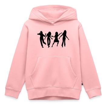 célébrer danser la foule fête gens hommes de femme - Sweat Premium à capuche enfant bio - rose - Devant - AI Model Kid Female (0cm)