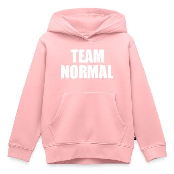Team normal - Sweat Premium à capuche enfant bio - rose - Devant - AI Model Kid Female (0cm)