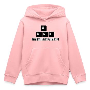 c’est ce qui m’émeut - Sweat Premium à capuche enfant bio - rose - Devant - AI Model Kid Female (0cm)