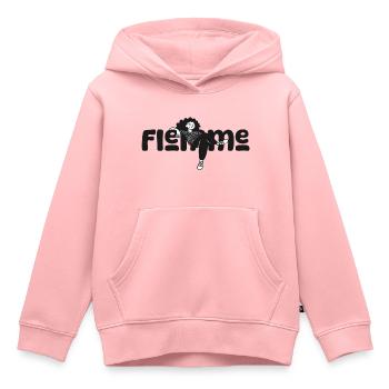 Flemme Attitude : Relax Max and chill attitude - Kids Premium Organic Hoodie - rose - Front - AI Model Kid Female (0cm)