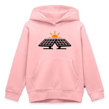 Solar Strom Symbol - Kinder Premium Organic Hoodie - Rosa - Vorne - AI Model Kid Female (0cm)