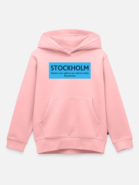 Stockholm Glitzerndes Stadtdesign - Kinder Premium Organic Hoodie - Rosa