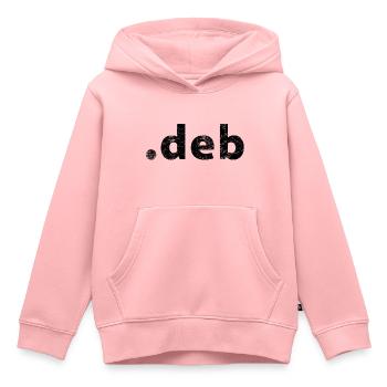 Debian Program Package - Kids Premium Organic Hoodie - rose - Front - AI Model Kid Female (0cm)