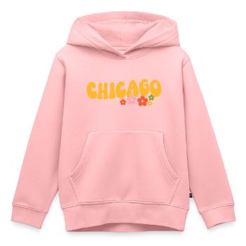 Chicago 70s Hippie - Kids Premium Organic Hoodie - rose - Front - AI Model Kid Female (0cm)