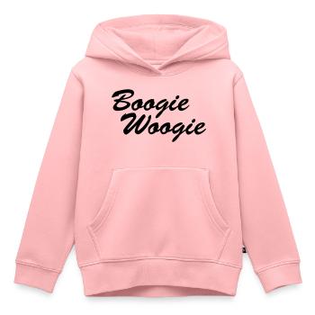 Boogie Woogie Schriftzug - Kinder Premium Organic Hoodie - Rosa - Vorne - AI Model Kid Female (0cm)