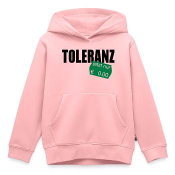 toleranz - Kinder Premium Organic Hoodie - Rosa - Vorne - AI Model Kid Female (0cm)