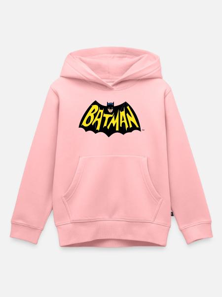 DC Comics Symbol Und Schrift Vintage - Premium børne hættetrøje økologisk - rosa