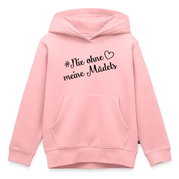 nie ohne meine mädels herz - Kinder Premium Organic Hoodie - Rosa - Vorne - AI Model Kid Female (0cm)