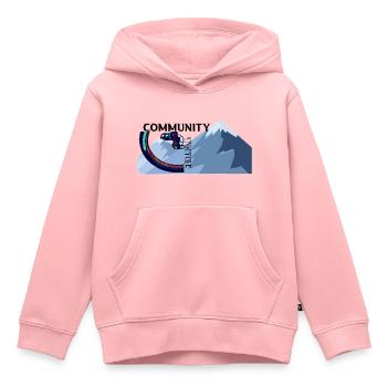 monocycle de descente - Sweat Premium à capuche enfant bio - rose - Devant - AI Model Kid Female (0cm)