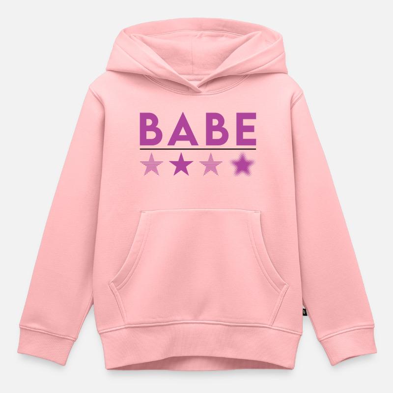 Babe Purple - Sweat Premium à capuche enfant bio - rose