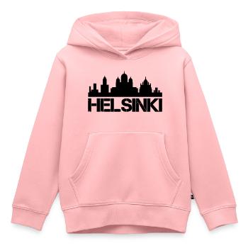 Helsinki 01 - Sweat Premium à capuche enfant bio - rose - Devant - AI Model Kid Female (0cm)