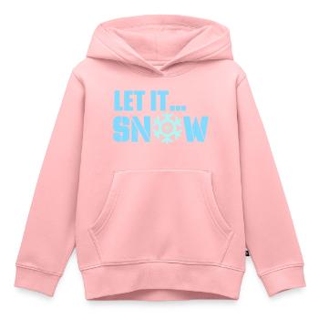 qu’il neige - Sweat Premium à capuche enfant bio - rose - Devant - AI Model Kid Female (0cm)