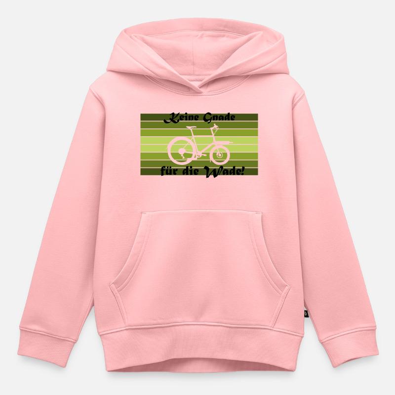 Pas de pitié pour le mollet !, vélo cargo Omnium - Sweat Premium à capuche enfant bio - rose