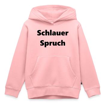 Schlauer Spruch - Kinder Premium Organic Hoodie - Rosa - Vorne - AI Model Kid Female (0cm)