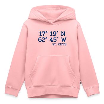 Saint Kitts Coordinates - Coordinates - Caribbean - Kids Premium Organic Hoodie - rose - Front - AI Model Kid Female (0cm)