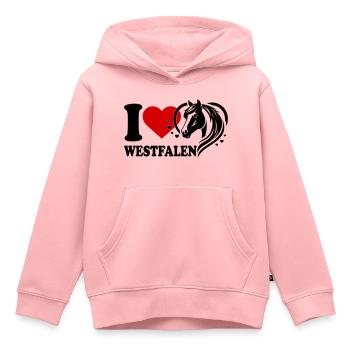 I love Horse Westphalia - Kids Premium Organic Hoodie - rose - Front - AI Model Kid Female (0cm)