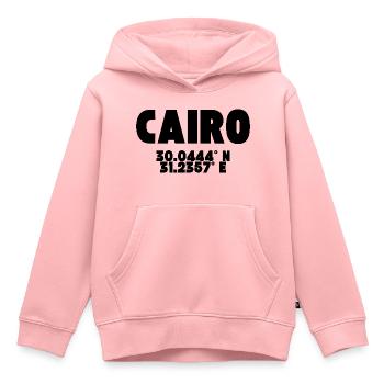 Cairo - Design with coordinates - Kids Premium Organic Hoodie - rose - Front - AI Model Kid Female (0cm)