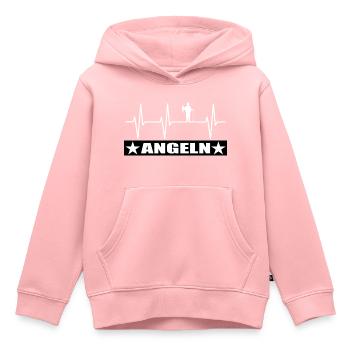Angeln - Kinder Premium Organic Hoodie - Rosa - Vorne - AI Model Kid Female (0cm)