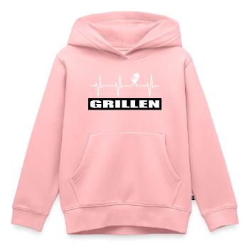 BBQ - Kinder Premium Organic Hoodie - Rosa - Vorne - AI Model Kid Female (0cm)