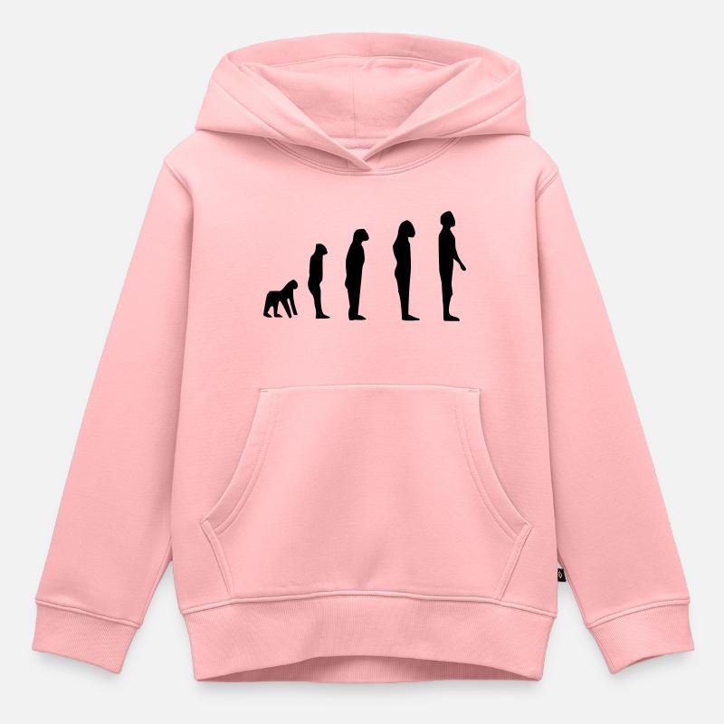 Evolution darwin - Kids Premium Organic Hoodie - rose