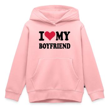 Boyfriend - Freund - Kinder Premium Organic Hoodie - Rosa - Vorne - AI Model Kid Female (0cm)
