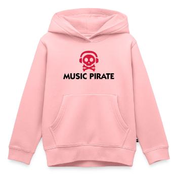 Musik PIrat - Kinder Premium Organic Hoodie - Rosa - Vorne - AI Model Kid Female (0cm)