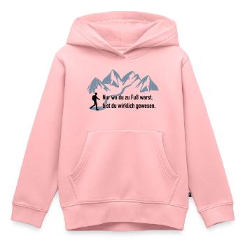 Nur wo du zu Fuß warst - Kinder Premium Organic Hoodie - Rosa - Vorne - AI Model Kid Female (0cm)